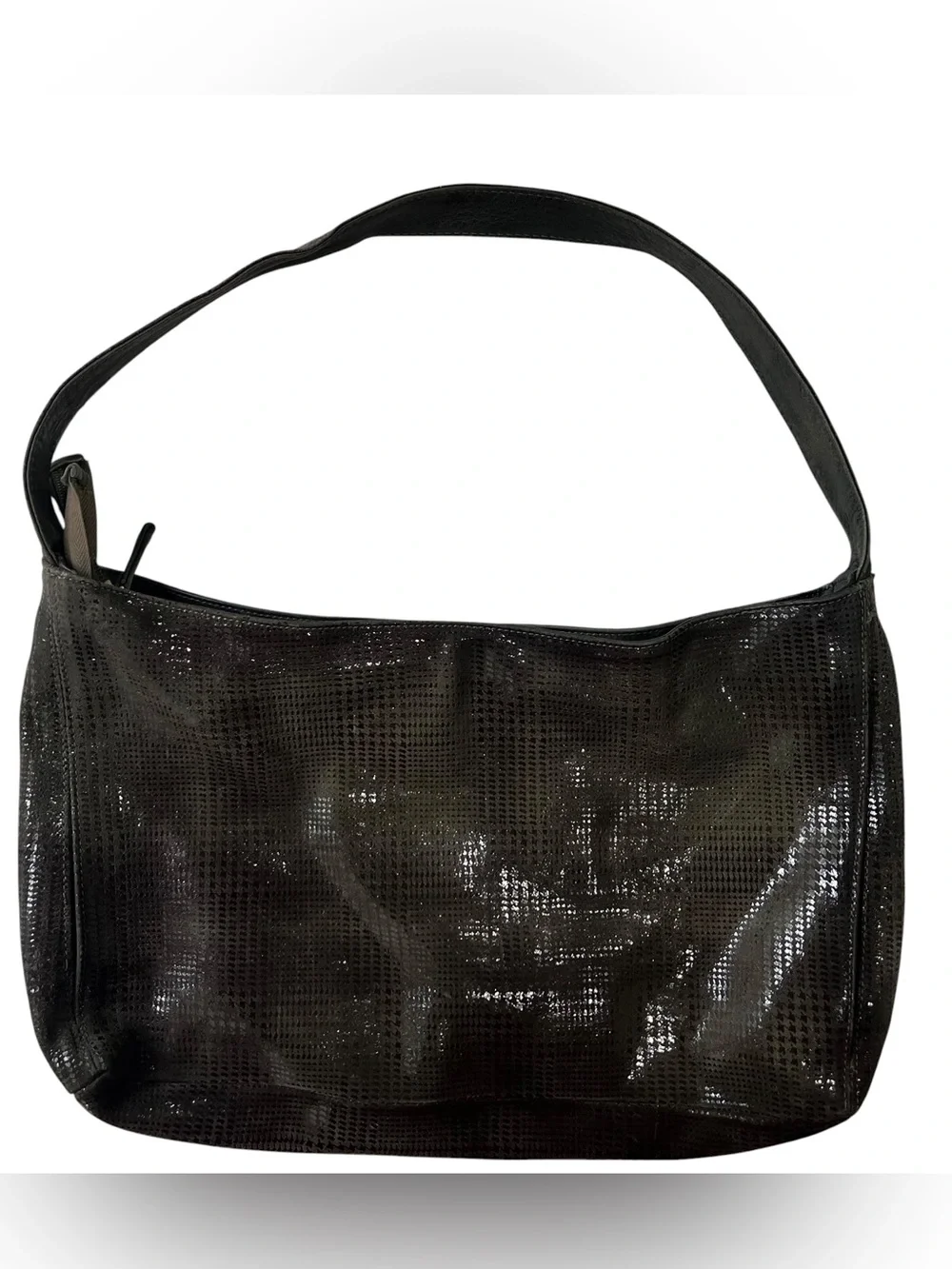 Marco Bucciani Made in Italy dark green leather sparkle Hobo Shoulder Bag